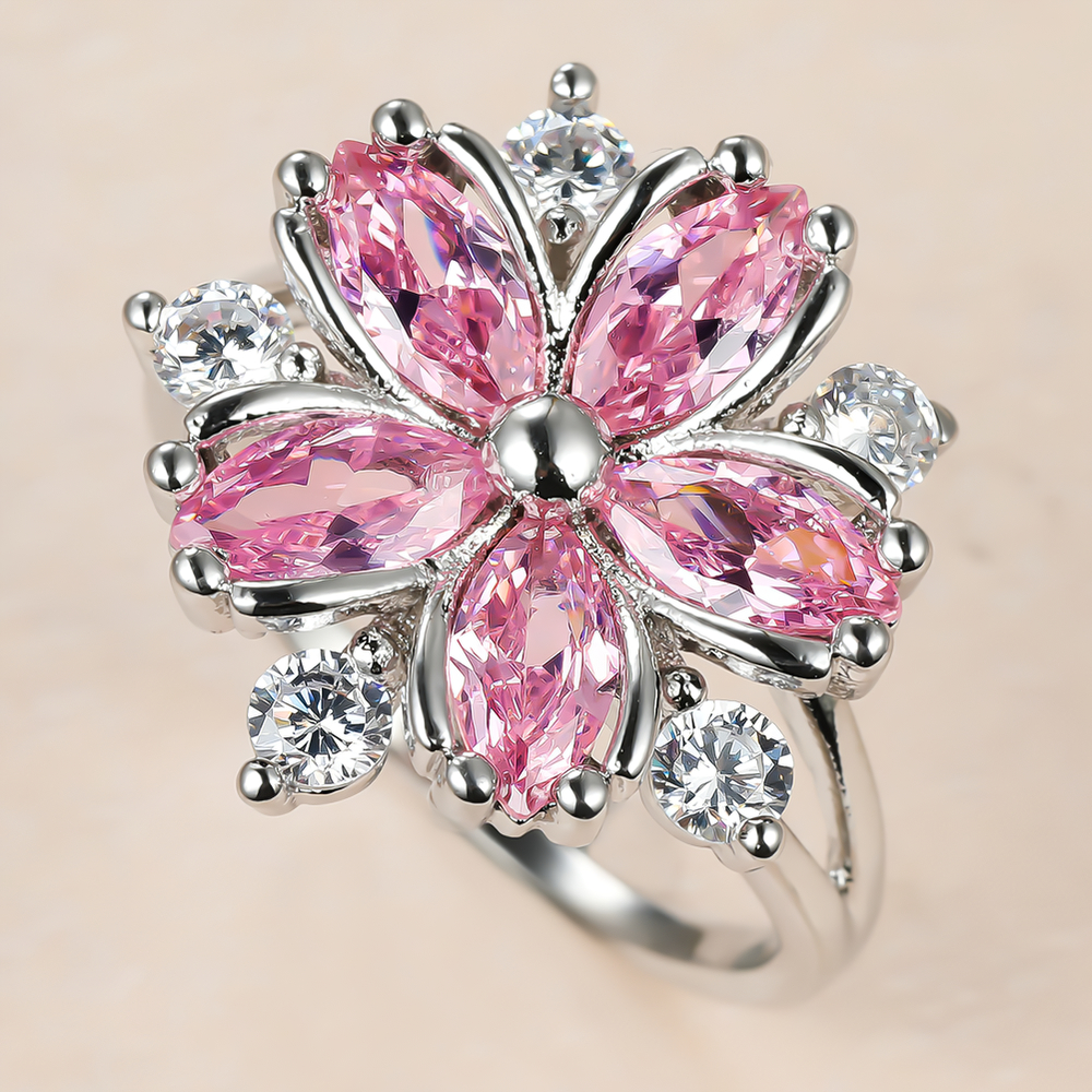 Anillo Flor Rosa