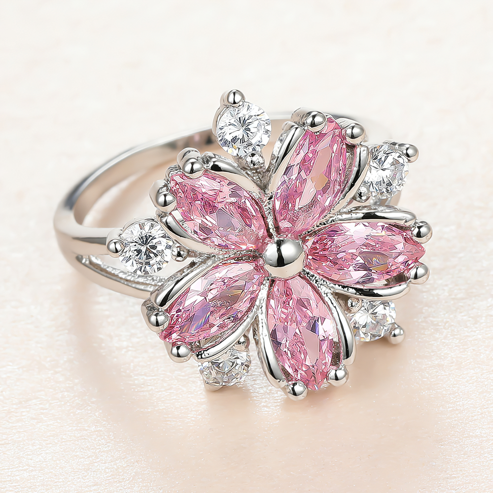 Anillo Flor Rosa - Imagen 3