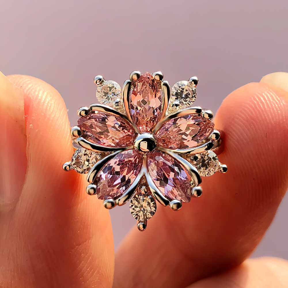 Anillo Flor Rosa - Imagen 5